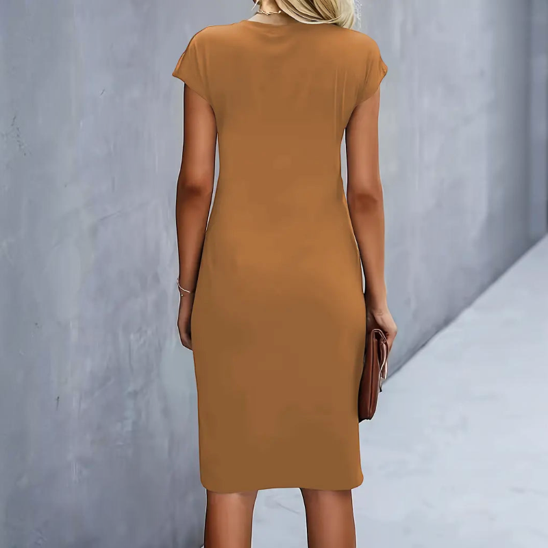 Twist Waist Bodycon Midi Dress for Women