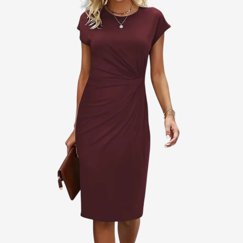 Twist Waist Bodycon Midi Dress for Women