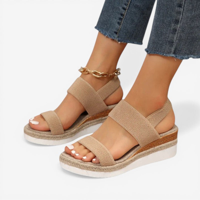 Chunky Sole Strap Sandals with Open Toe