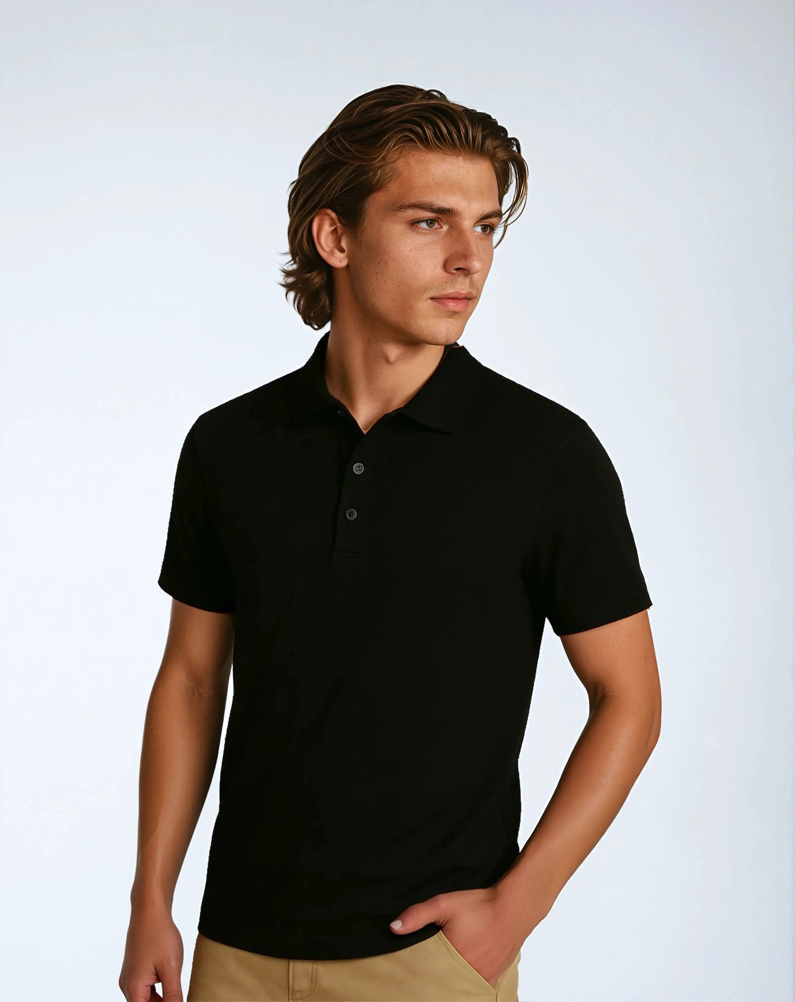 Gebreide Polo Van Katoenmix Met Knoopsluiting-Polos-Velani-Velani