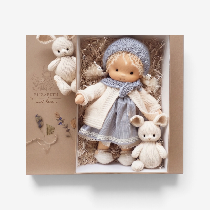 CotonDoux – Handmade Waldorf Doll with Soft Natural Materials