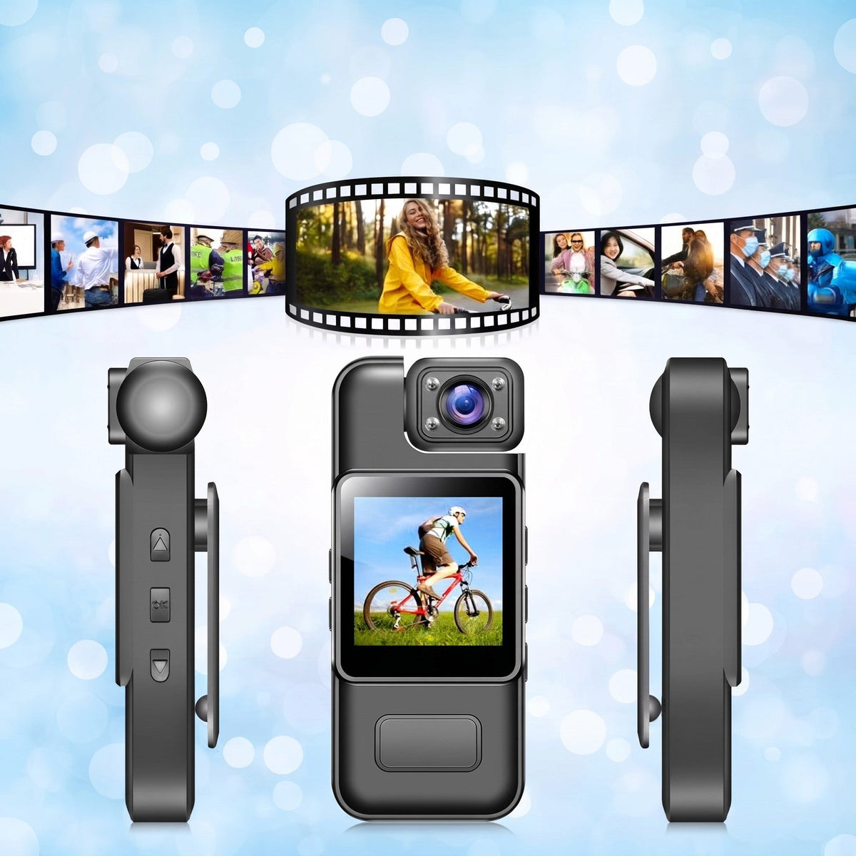 OptiTrack - 4K Mini Body Camera with 180° Rotating Lens