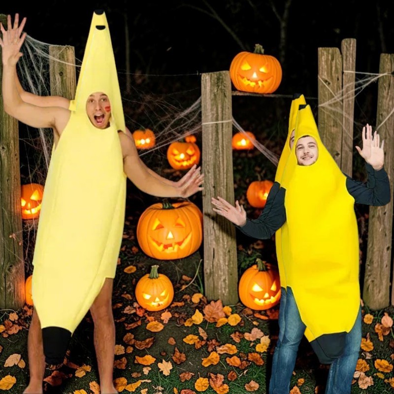 Humorous Yellow Banana Costume for Men