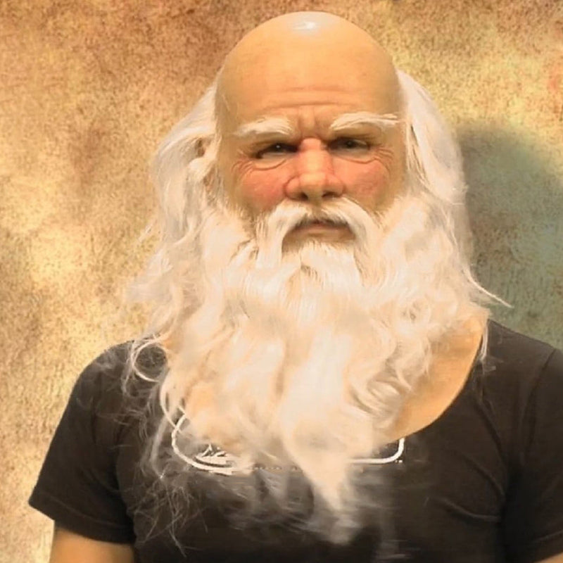 Realistic Old Man Mask for Halloween Fun