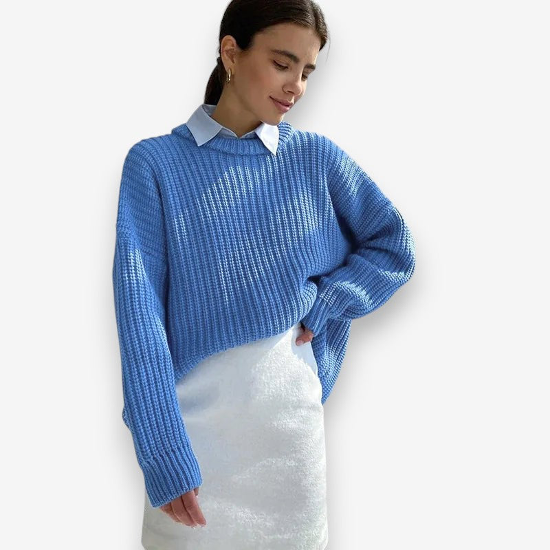 Emma – Long Sleeve Sweater with Round Neck