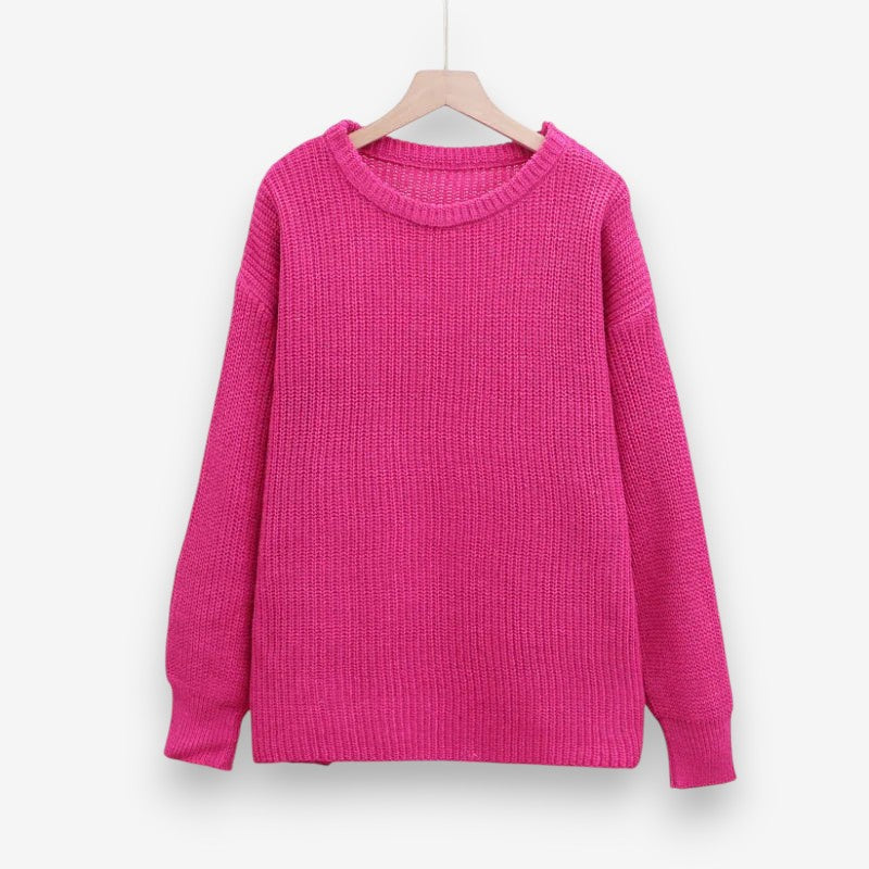 Emma – Long Sleeve Sweater with Round Neck