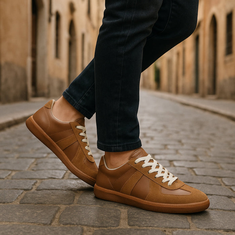 Ladies Round Toe Lace-Up Sneakers
