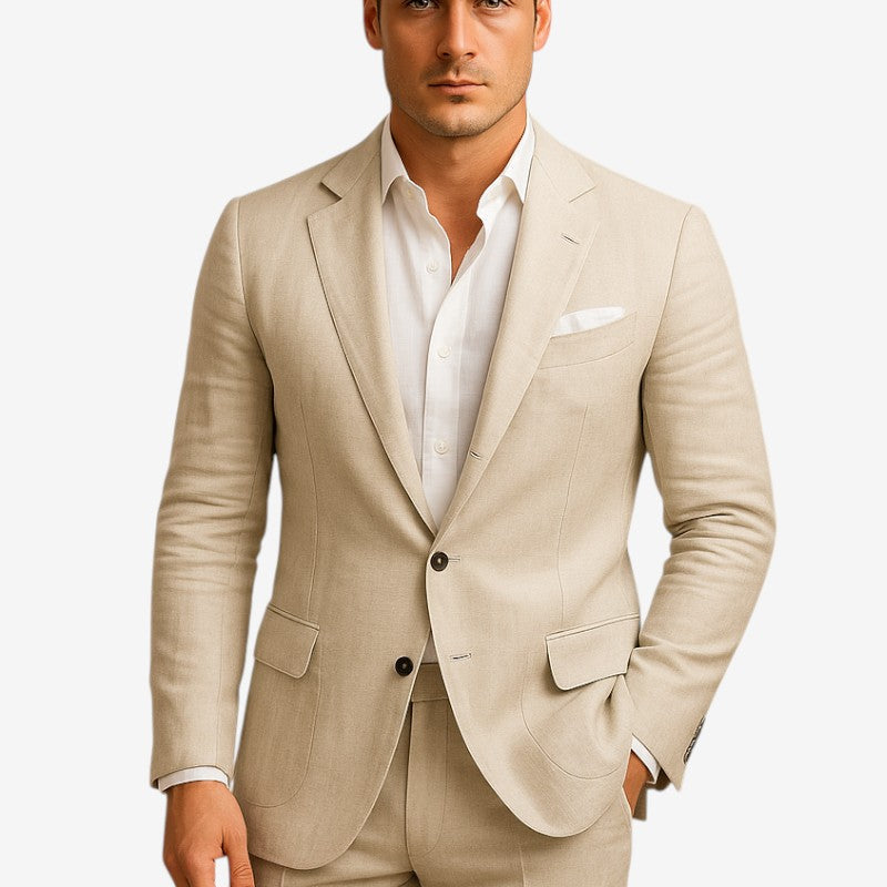 Men's Slim Fit Blazer with Button Closure