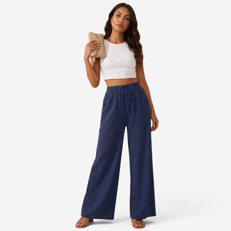 High Waist Wide Leg Palazzo Pants for Women