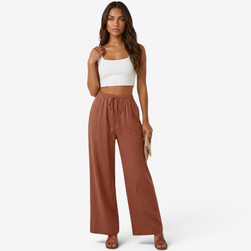 High Waist Wide Leg Palazzo Pants for Women