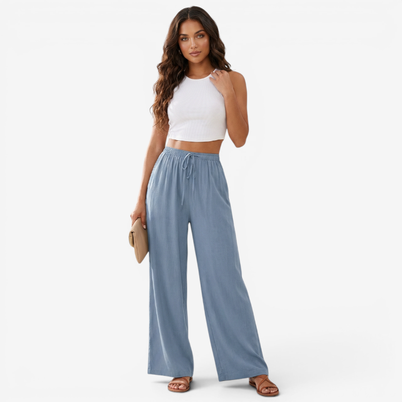 High Waist Wide Leg Palazzo Pants for Women