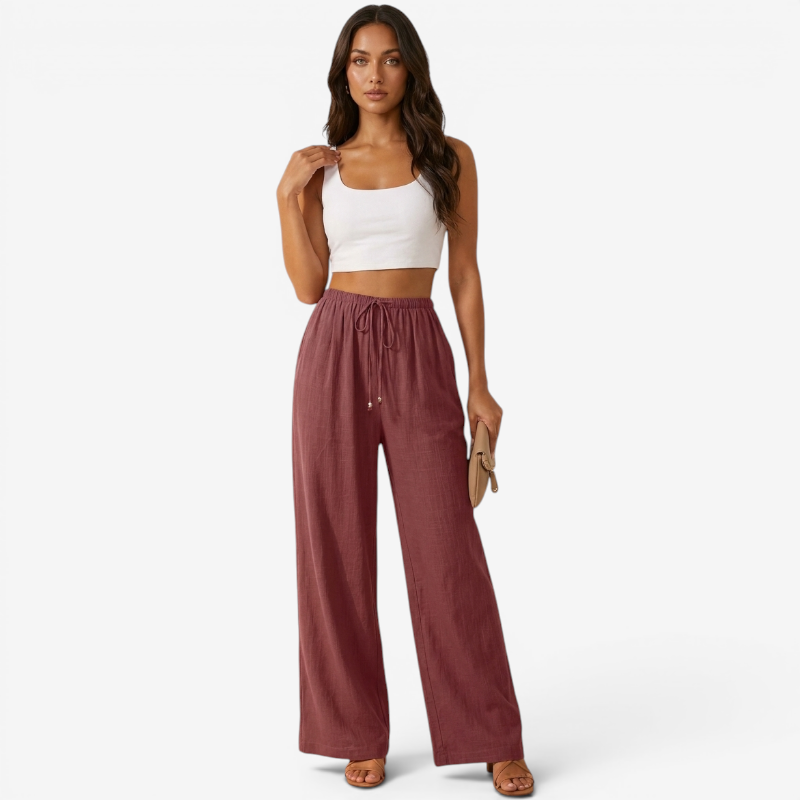 High Waist Wide Leg Palazzo Pants for Women