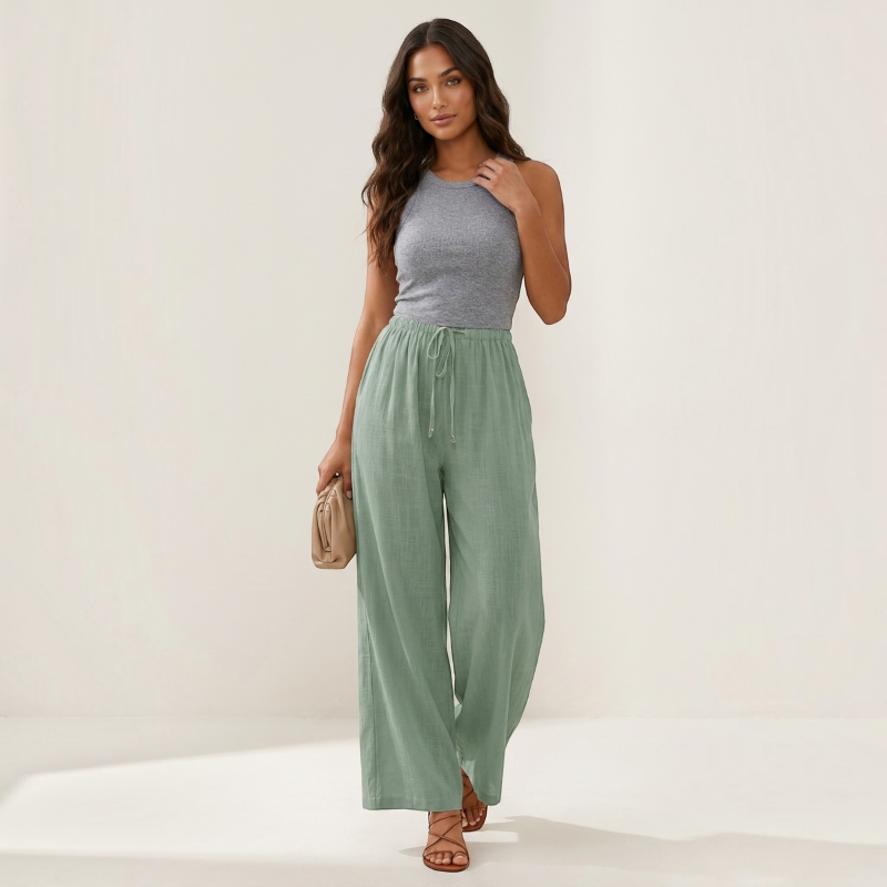 High Waist Wide Leg Palazzo Pants for Women