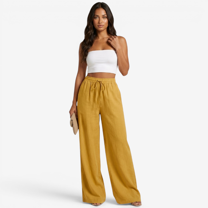 High Waist Wide Leg Palazzo Pants for Women