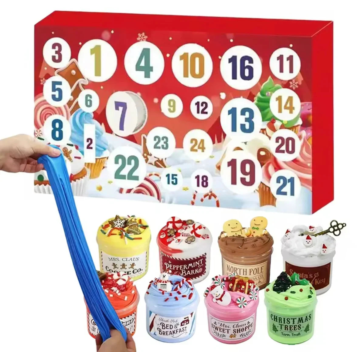 HollySlime - 2026 Slime Advent Calendar with 24 Unique Slime Containers