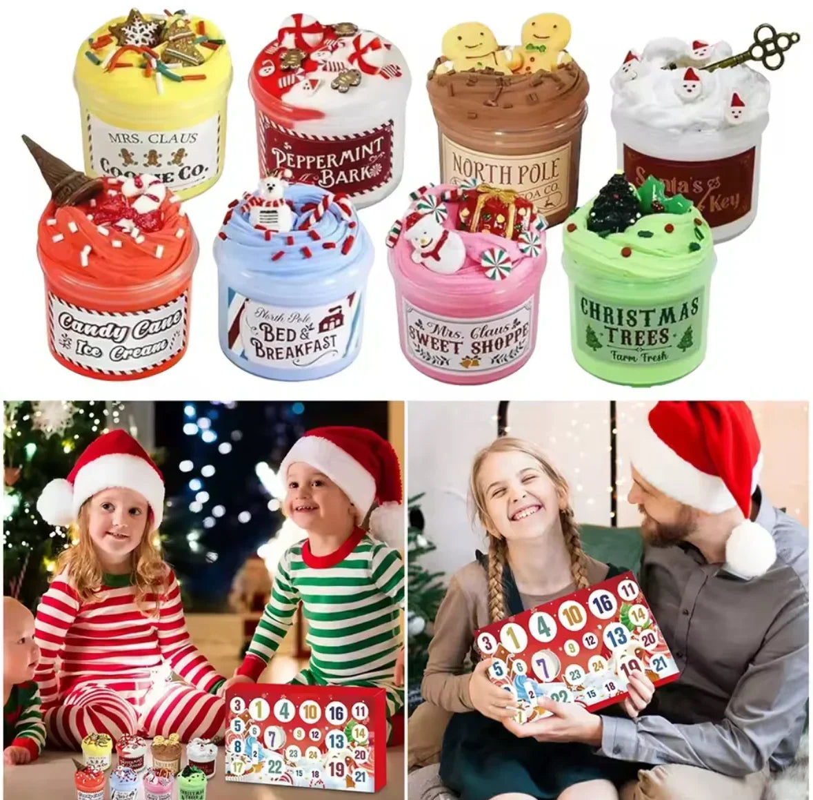 HollySlime - 2026 Slime Advent Calendar with 24 Unique Slime Containers