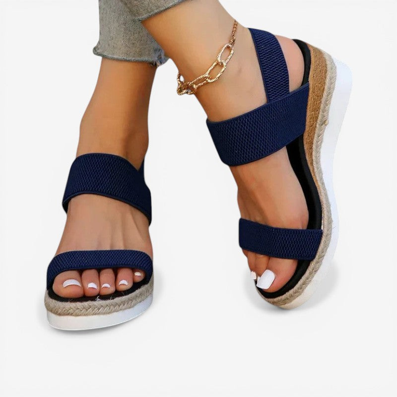 Chunky Sole Strap Sandals with Open Toe