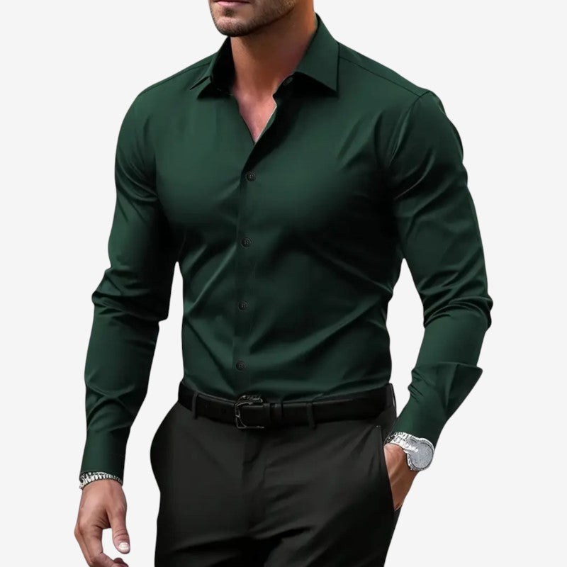 Men's Slim Fit Long Sleeve Button Up Shirt