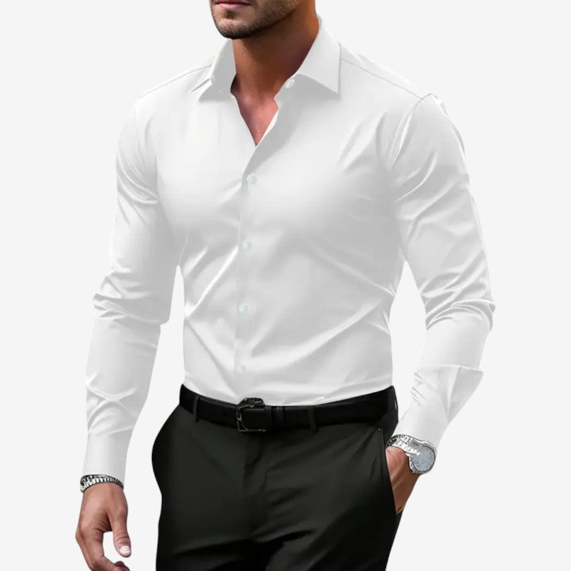 Men's Slim Fit Long Sleeve Button Up Shirt