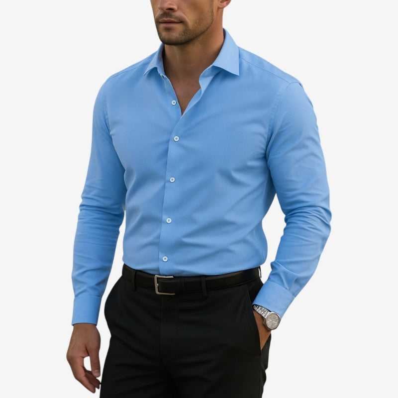 Men's Slim Fit Long Sleeve Button Up Shirt