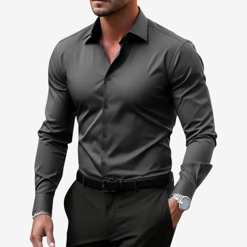 Men's Slim Fit Long Sleeve Button Up Shirt