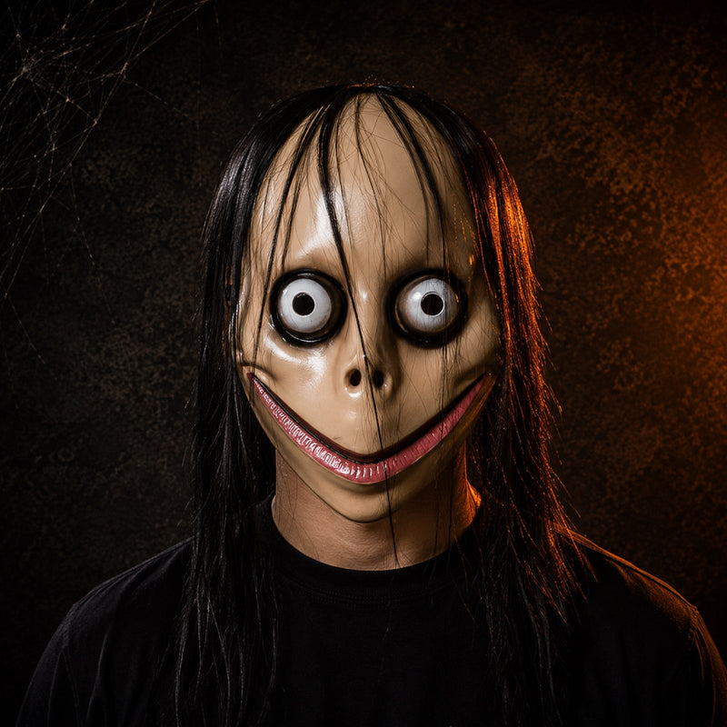 CreepyHair Halloween Mask with Long Hair