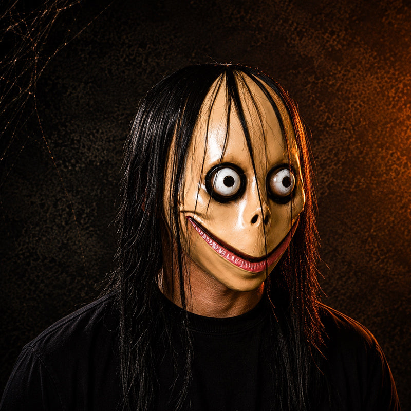 CreepyHair Halloween Mask with Long Hair