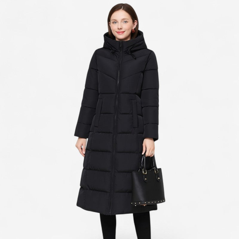 Camila – Lange jas met ritsopening en lange mouwen Velani