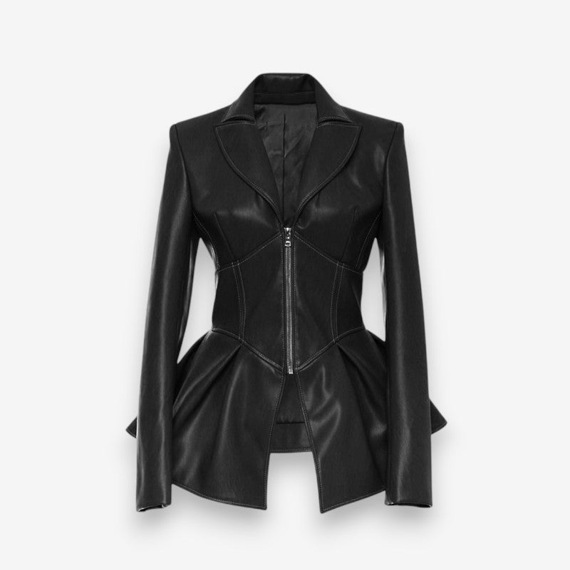 Lily – Long Sleeve Jacket with Down Collar