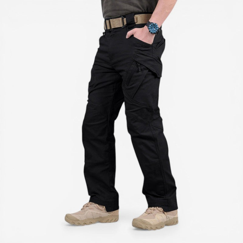 Men Slim Fit Cargo Pants Multi Pocket Stretch