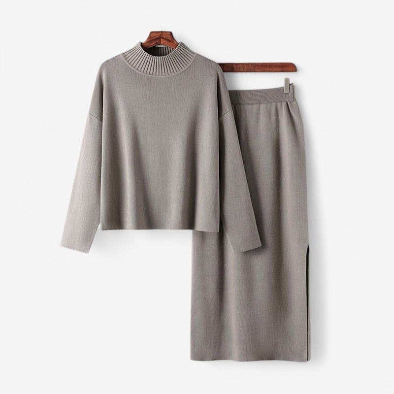 Naterra – Losvallende coltrui met bijpassende lange rok set Velani