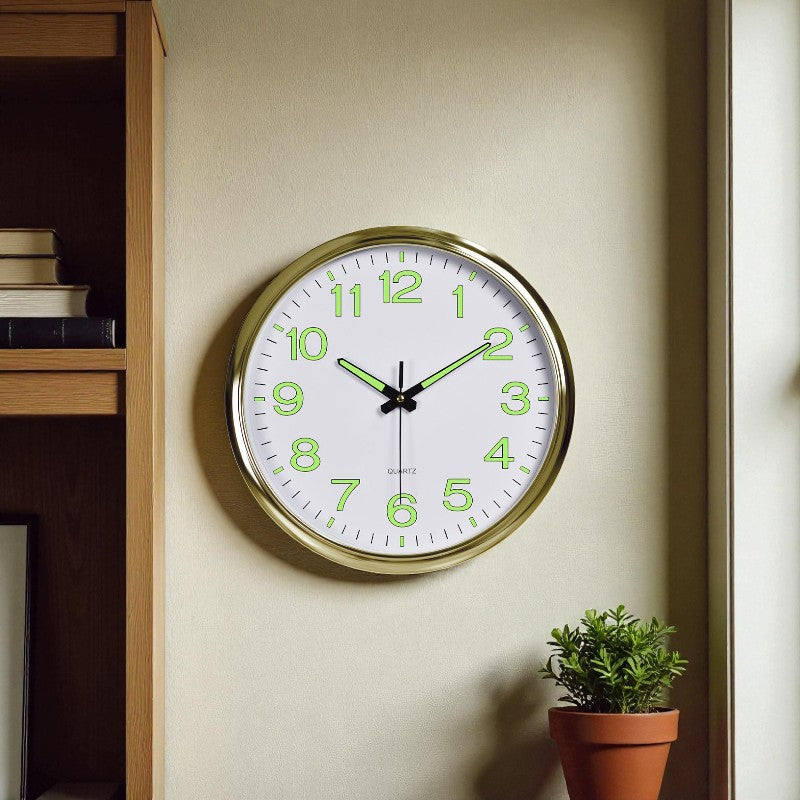 TimeGlow – Wandklok met Lichtgevende Wijzers Velani