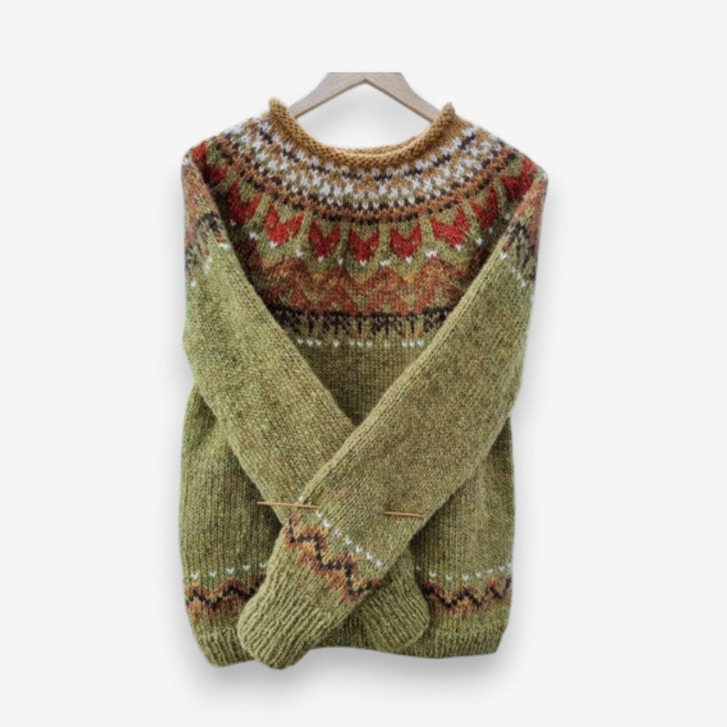 Sara – Long Sleeve Sweater with Round Neck