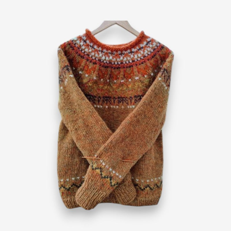 Sara – Long Sleeve Sweater with Round Neck