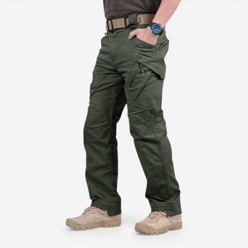 Men Slim Fit Cargo Pants Multi Pocket Stretch