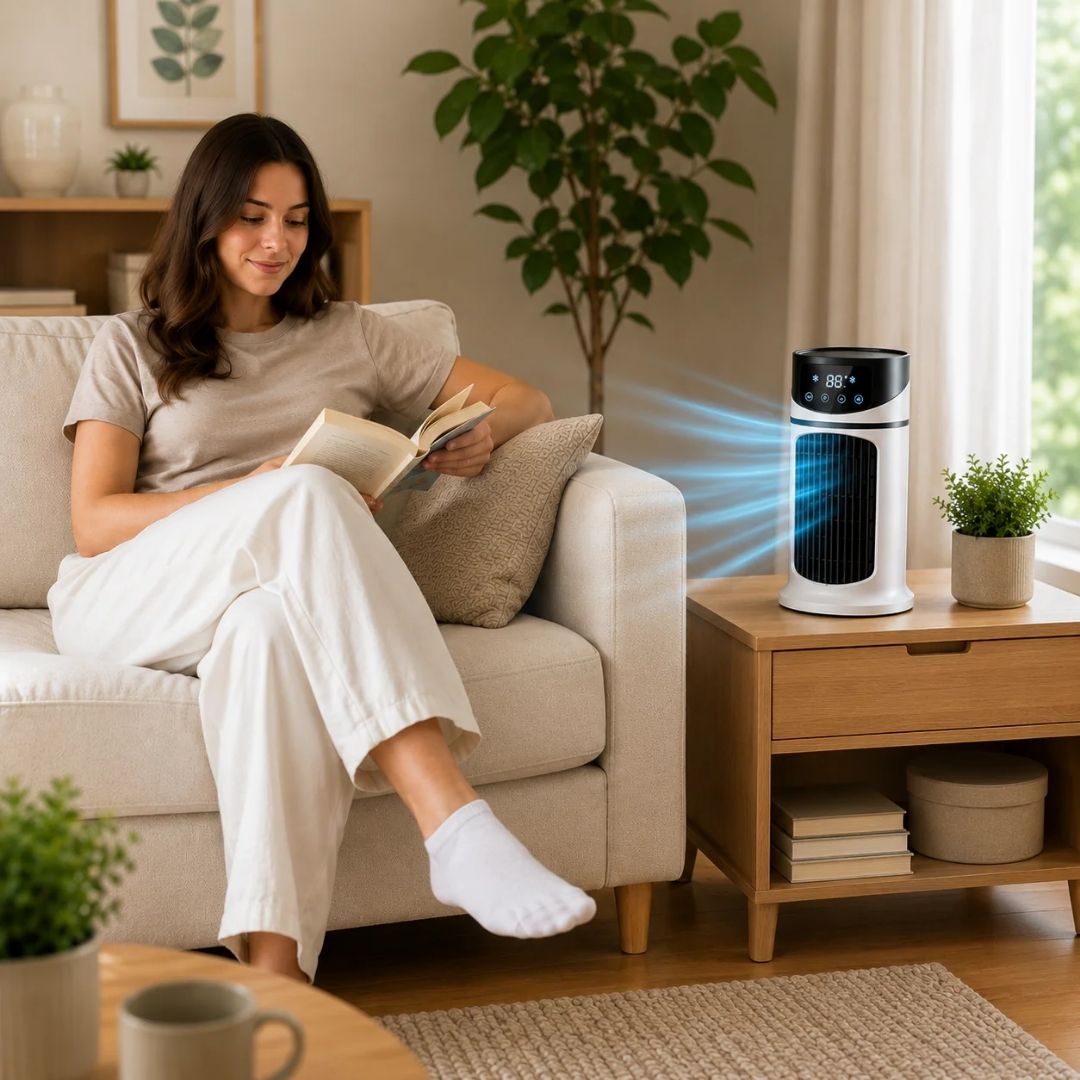 Portable Air Cooler with LED Display