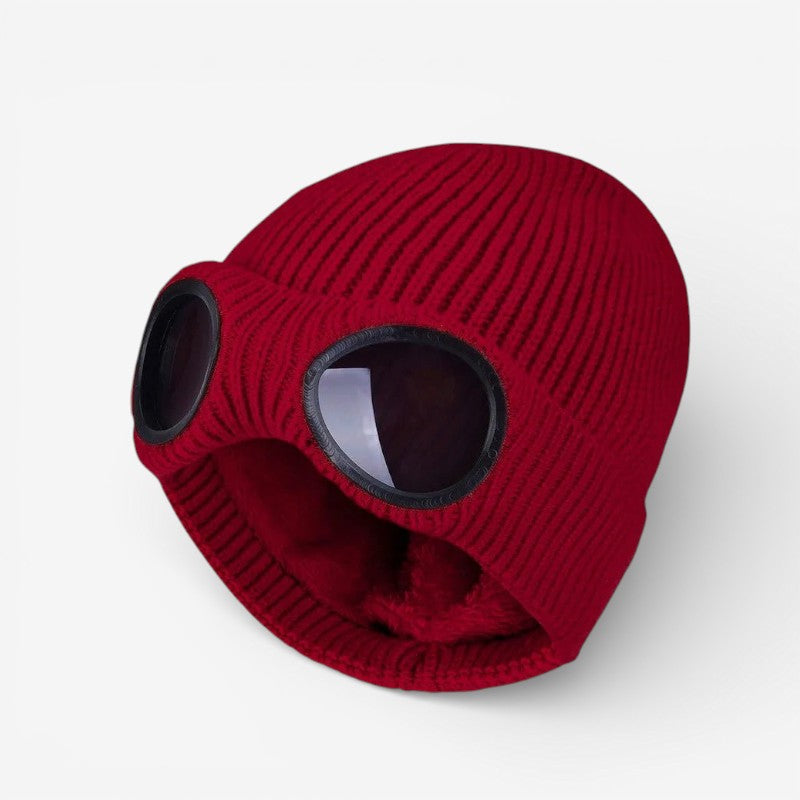 Olivia – Round Knitted Beanie with Glasses Pattern
