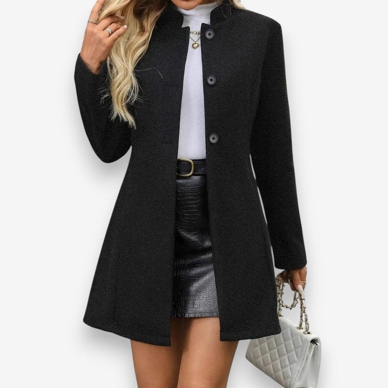 Nina – Long Sleeve Jacket with Button Closure Design