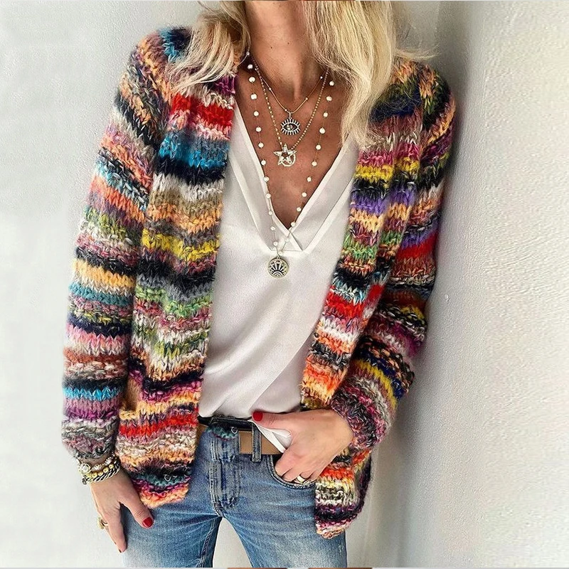 Stylish Women's Long Sleeve Knit Sweater
