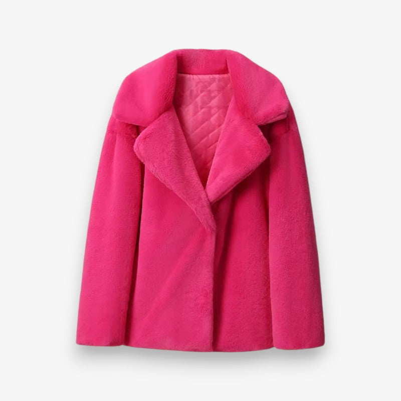 Amelie – Fleecegevoerde jas met reverskraag en zakken Velani