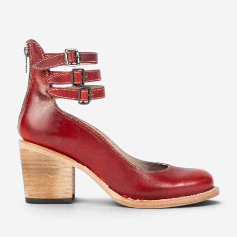 Stylish High-Heeled Sandals with Ankle Strap
