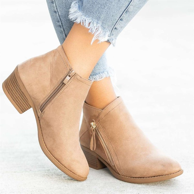 Stylish Women's Round Toe Ankle Boots