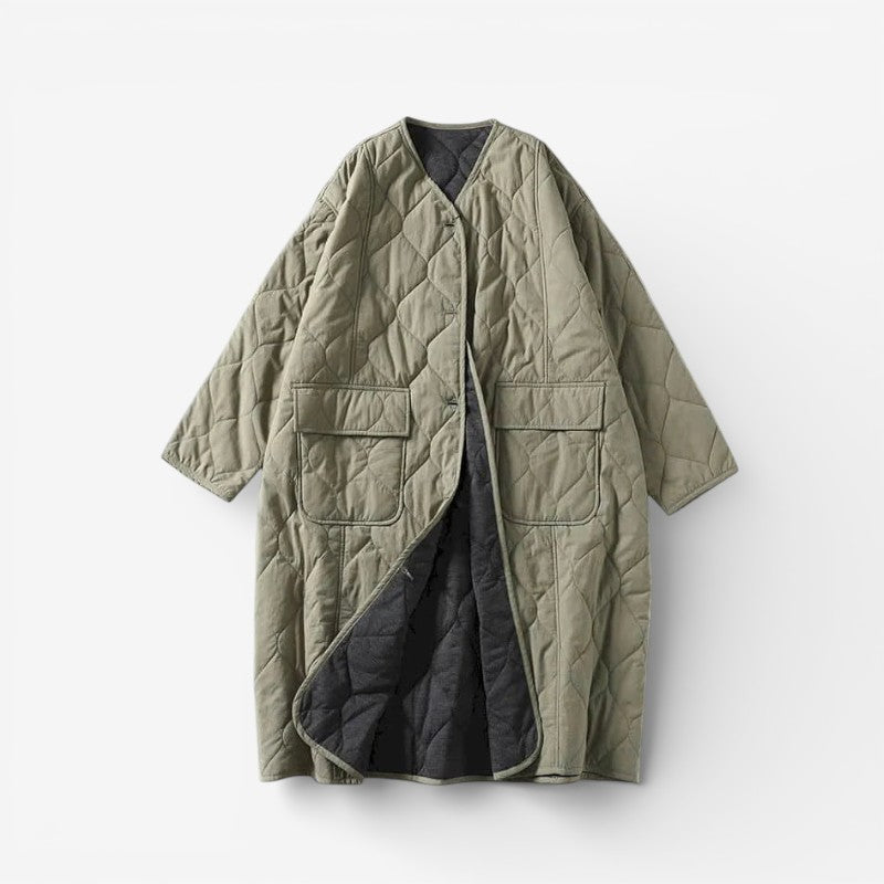 Amber – Oversize Jacket with Button Closure and Front Pocket