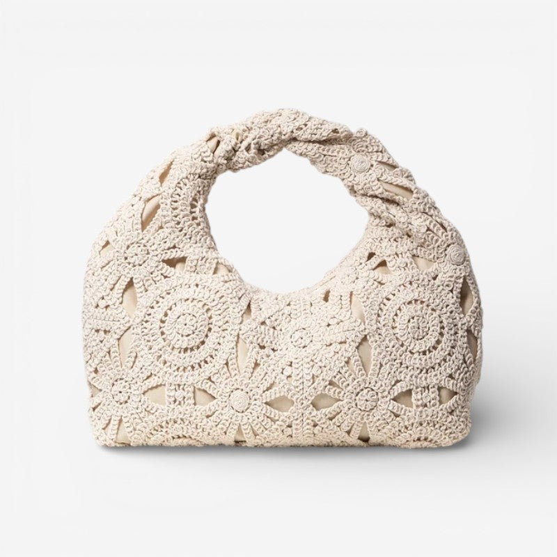 Penelope – Handbag with Openwork Pattern, Handle & Zipper Closure