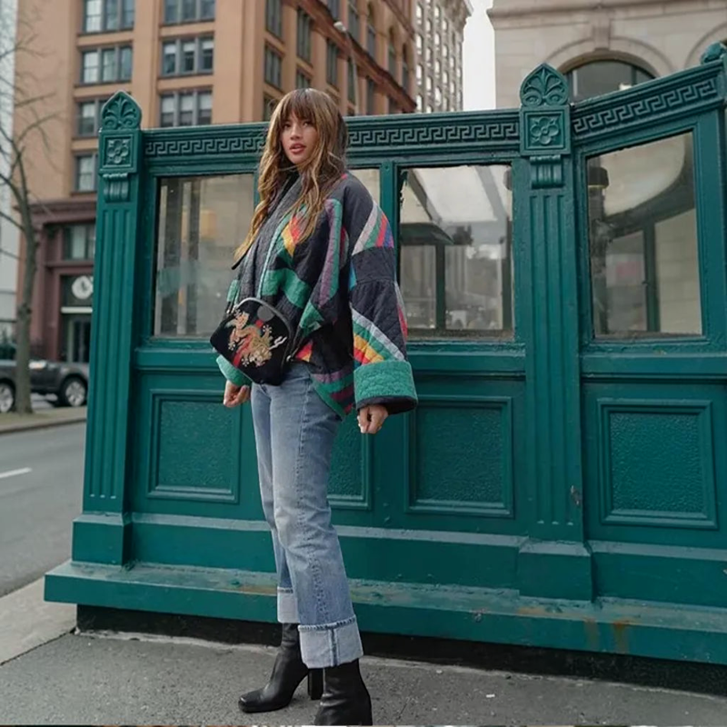 Women's Patterned Long Sleeve Jacket