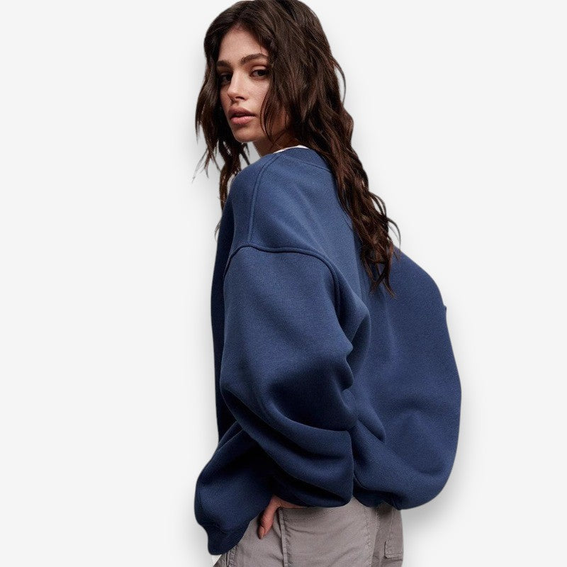 Emma – Long Sleeve Sweater with Round Neck Design