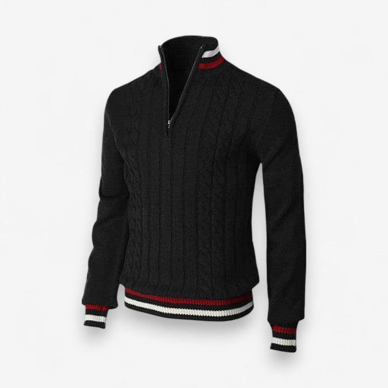 Maes – Slanke pasvorm Trui met Opstaande Kraag en Ritssluiting Velani