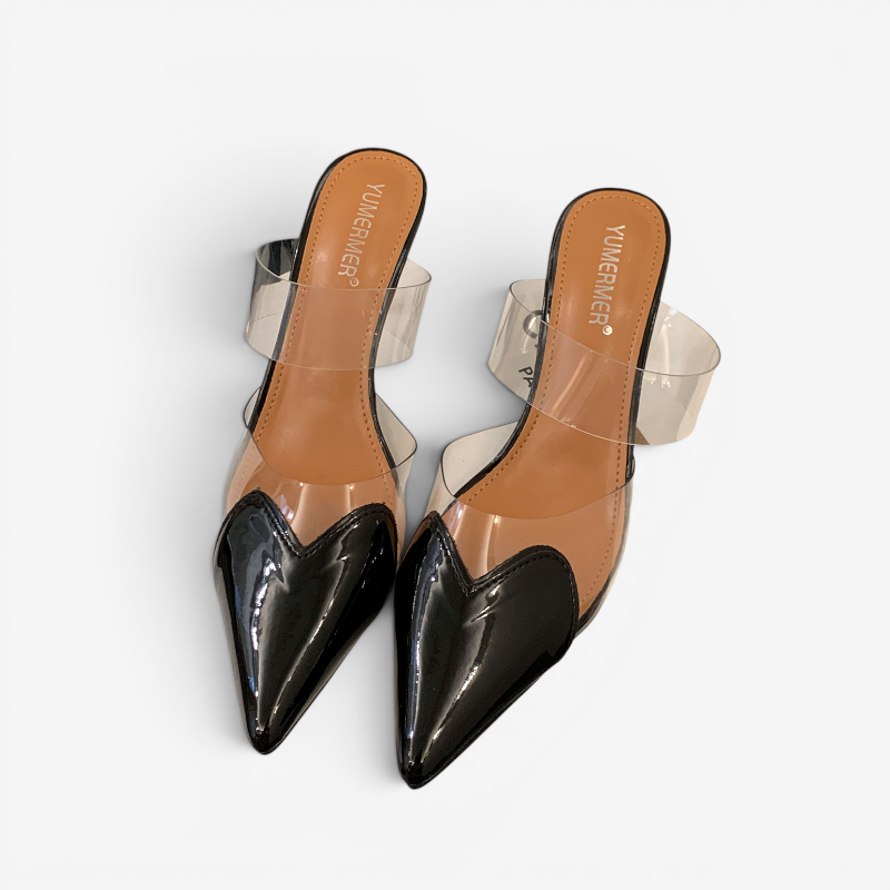 Women’s Chic Pointed Toe Transparent Slippers