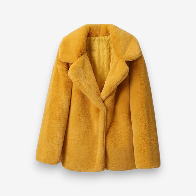 Amelie – Fleecegevoerde jas met reverskraag en zakken Velani