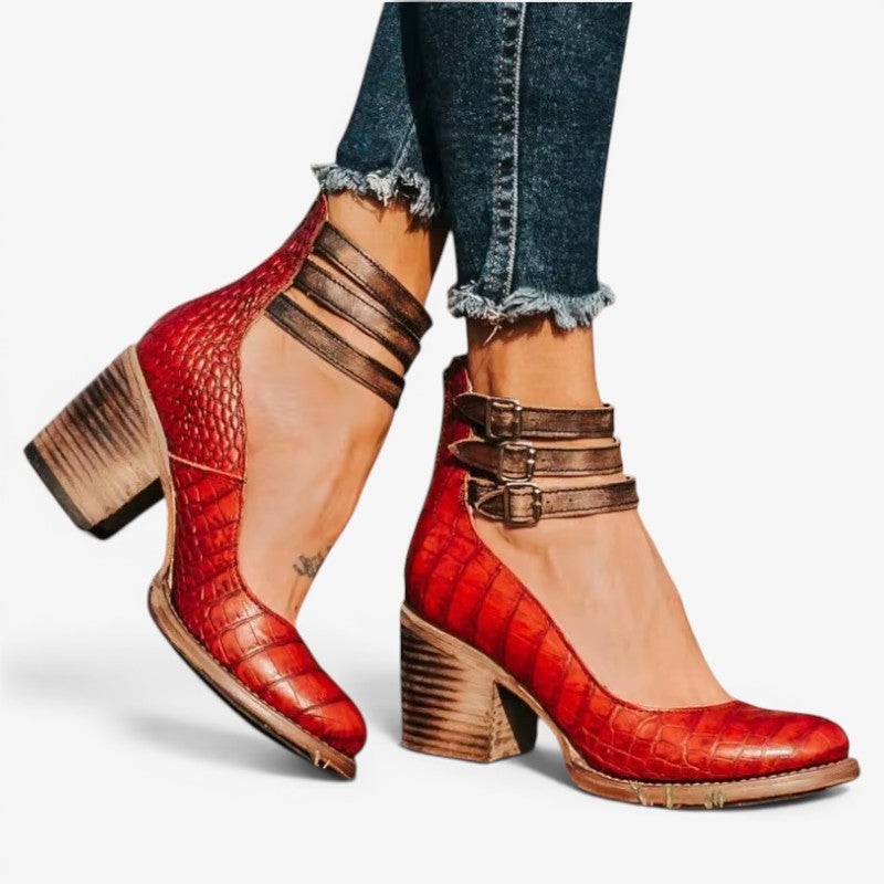 Stylish High-Heeled Sandals with Ankle Strap